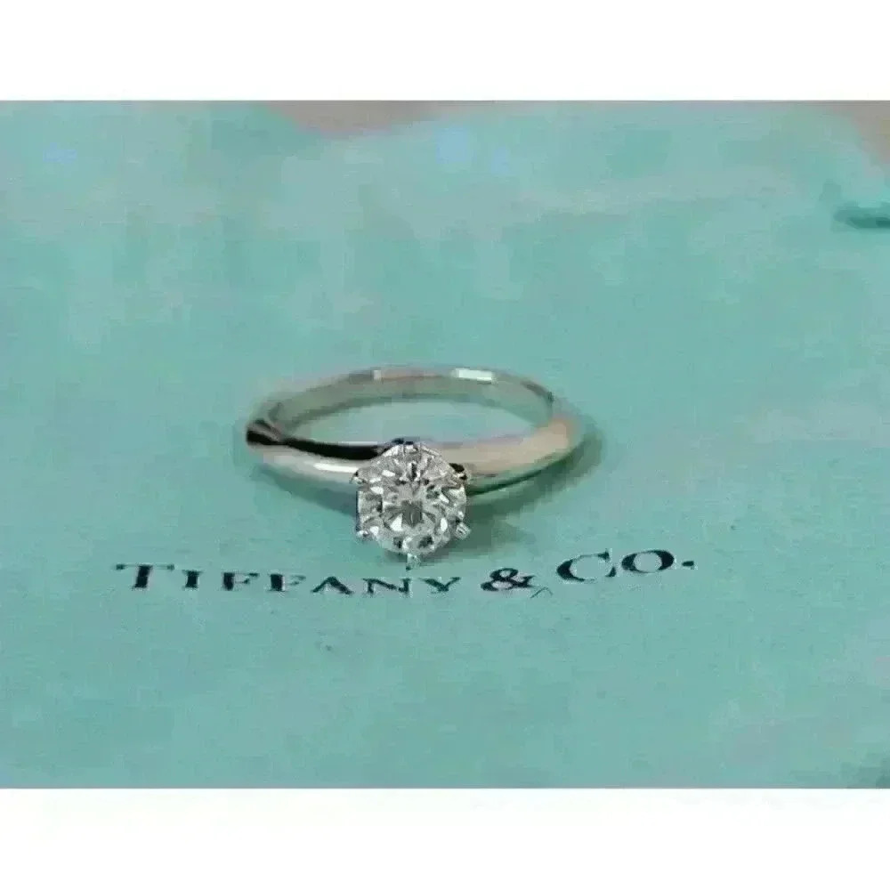 Tiffany & Co Platinum .72ct Round Brilliant Diamond Engagement Ring G-VS2 GIA - Picture 1 of 9